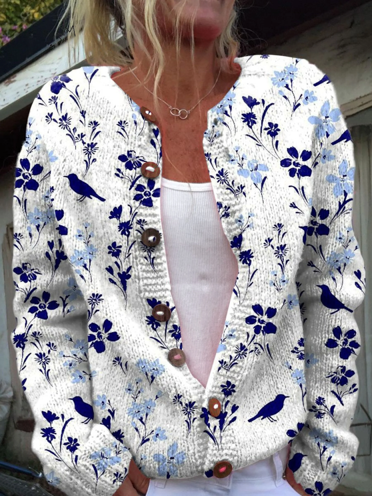 Cardigan Bottonato Voliera