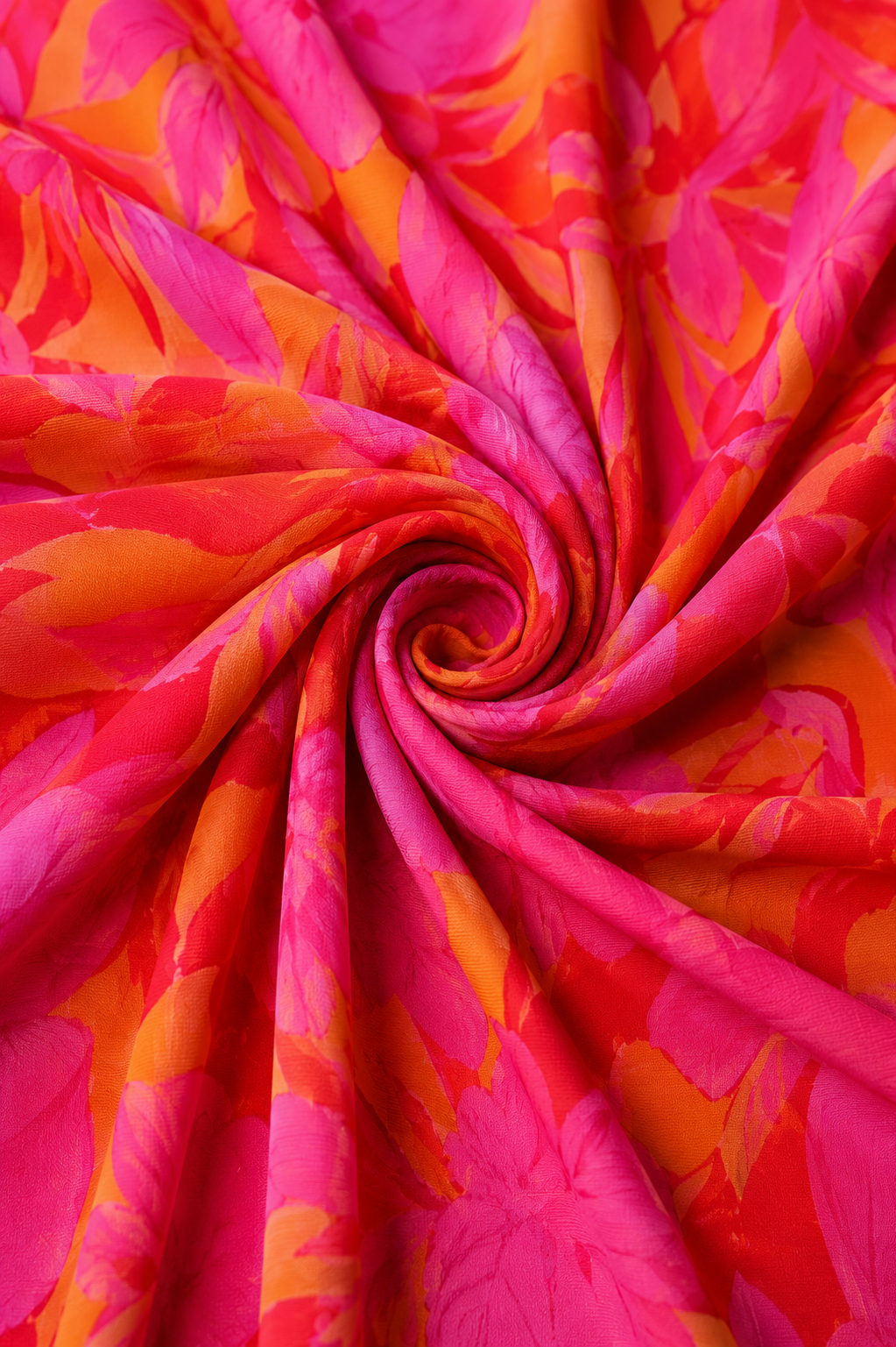Abito lungo resort chic rosa e arancio