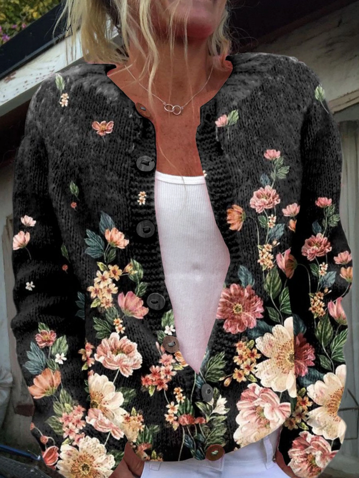Cardigan Fiorito Notturno