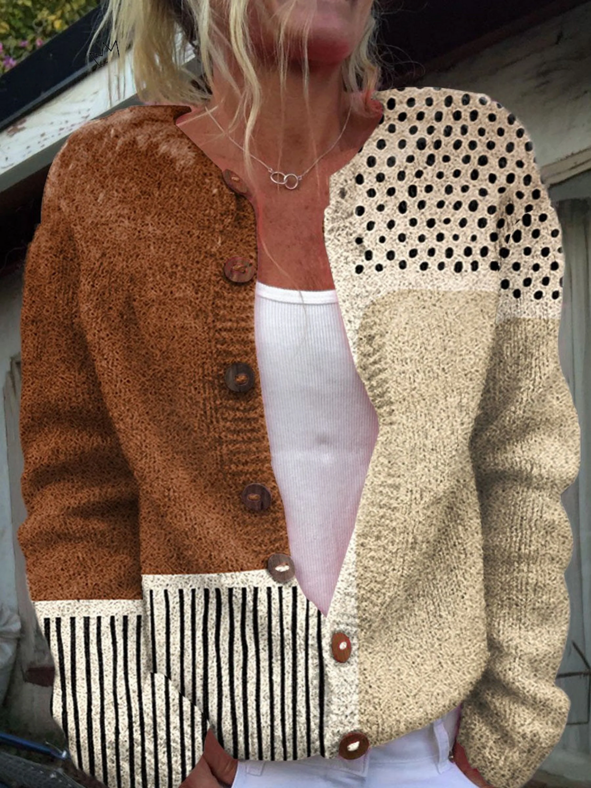 Cardigan Costolato Cioccolato