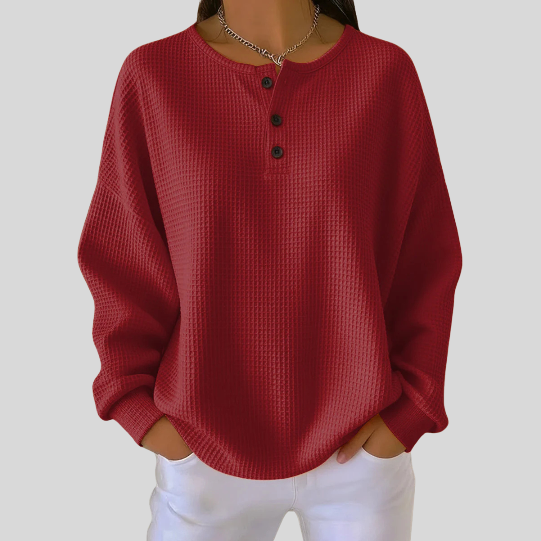 Felpa Henley Corallo