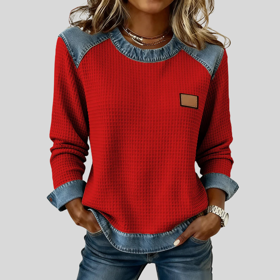 Felpa Patchwork Pesca
