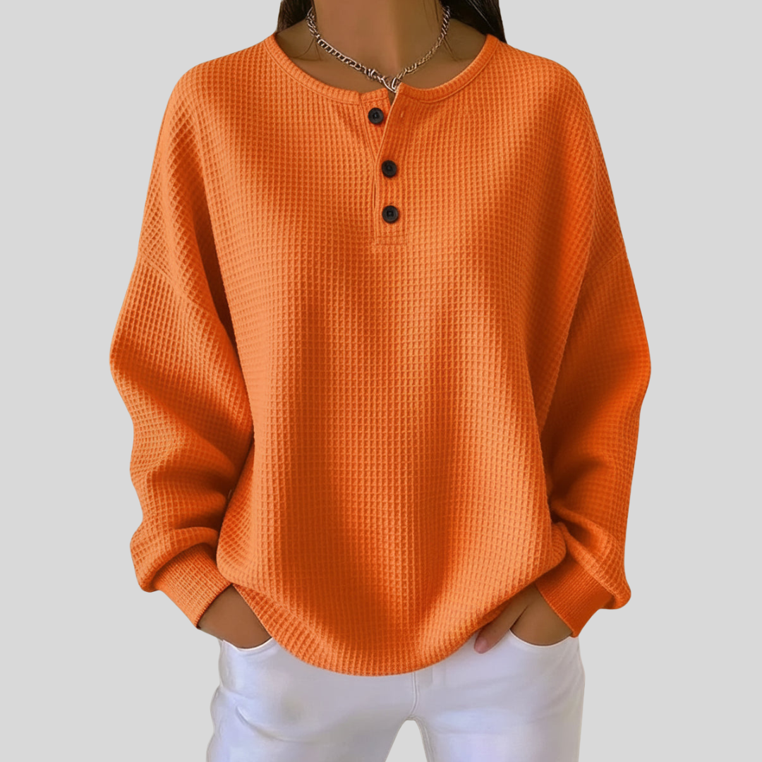 Felpa Henley Corallo