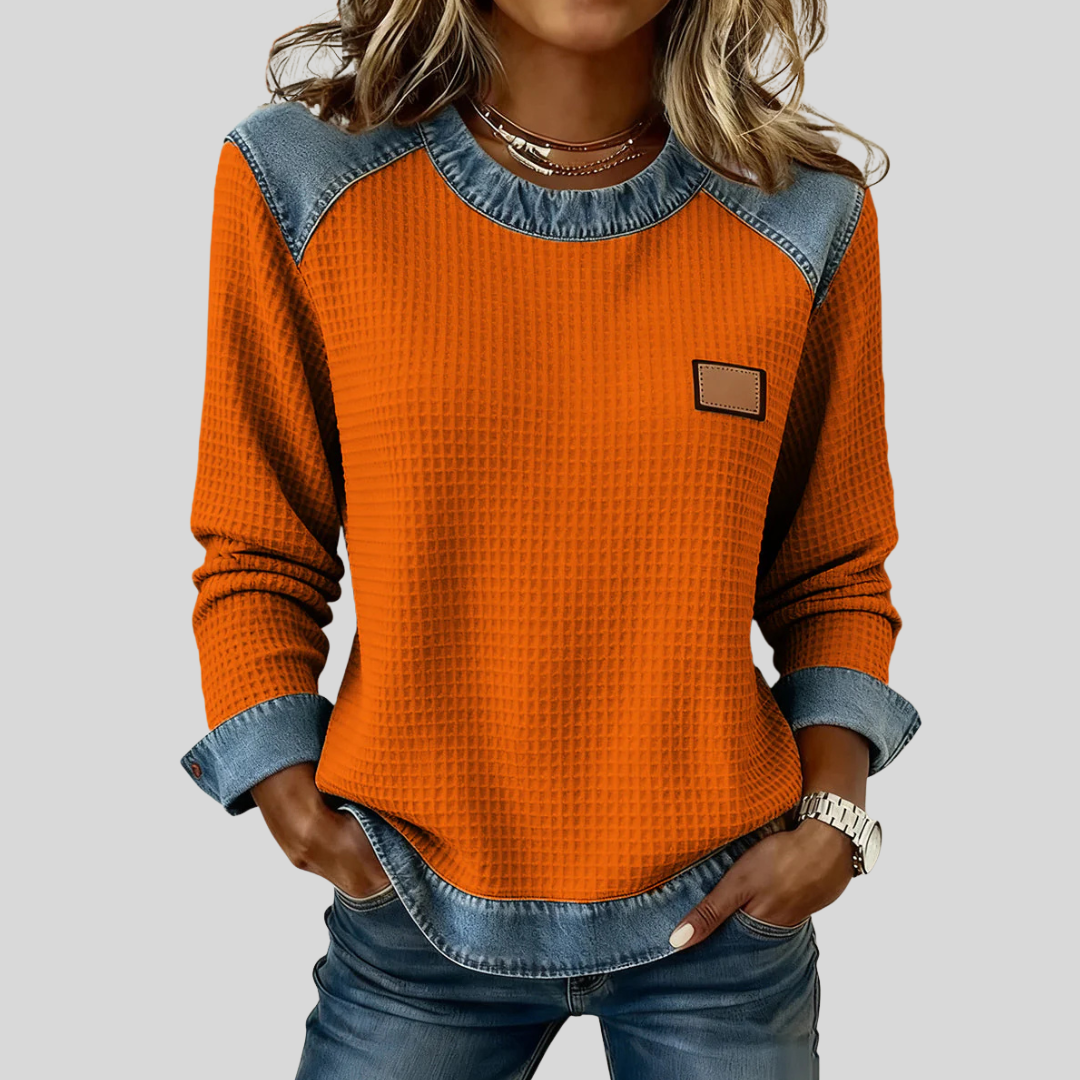 Felpa Patchwork Pesca