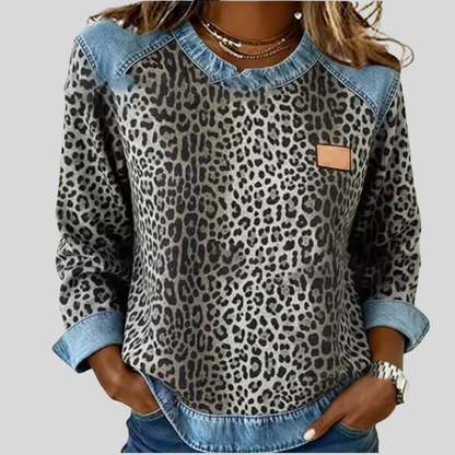 Maglione Leopardato Fumo