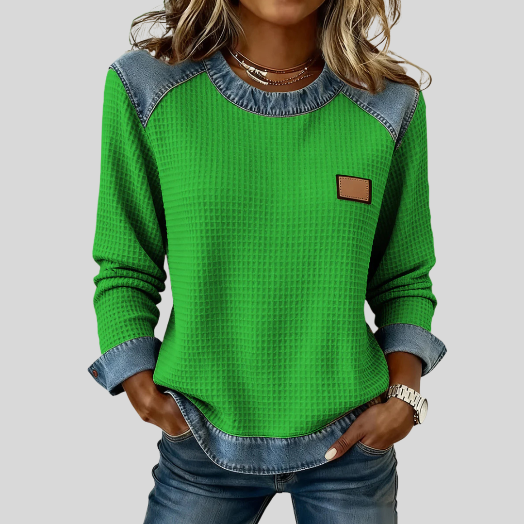 Felpa Patchwork Pesca