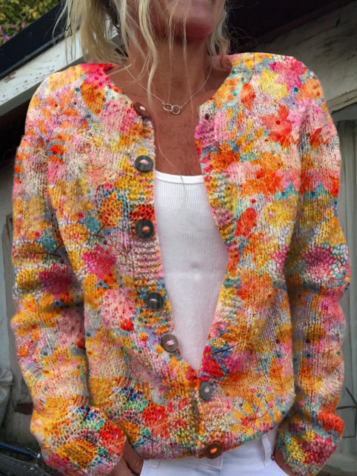 Cardigan Costolato Confetto