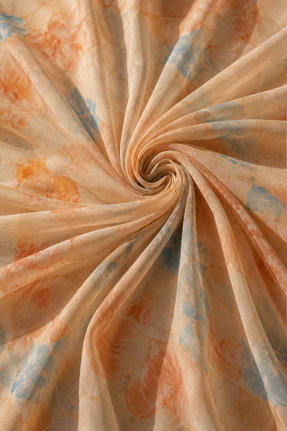 Abito lungo elegante con stampa sfumata