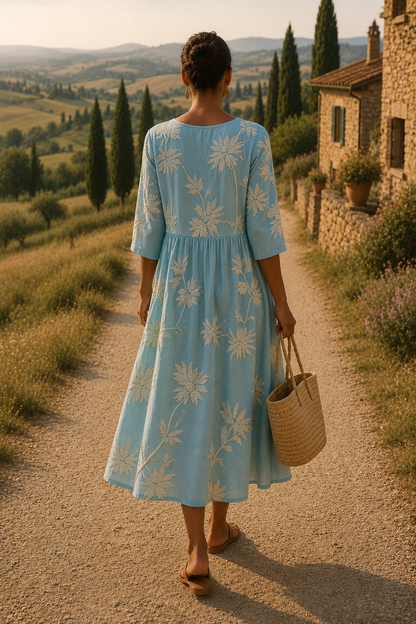 Abito midi floreale casual