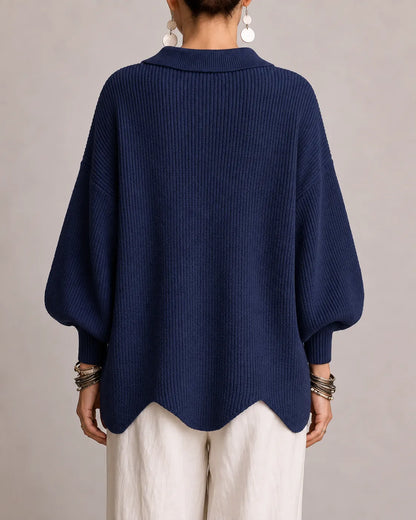 Cardigan Bottonato Oceano