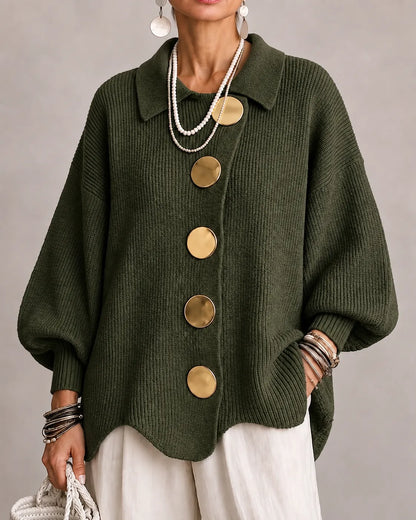 Cardigan Bottonato Oceano