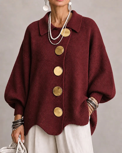Cardigan Bottonato Oceano