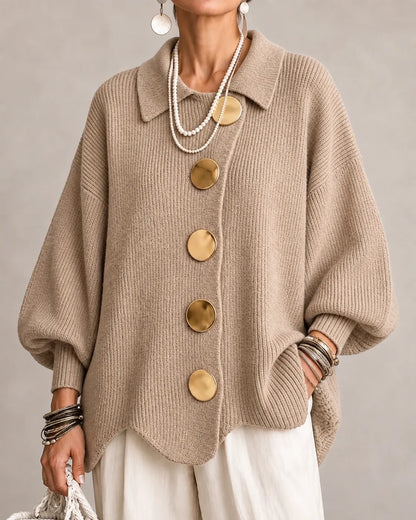 Cardigan Bottonato Oceano