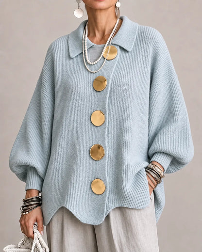 Cardigan Bottonato Oceano