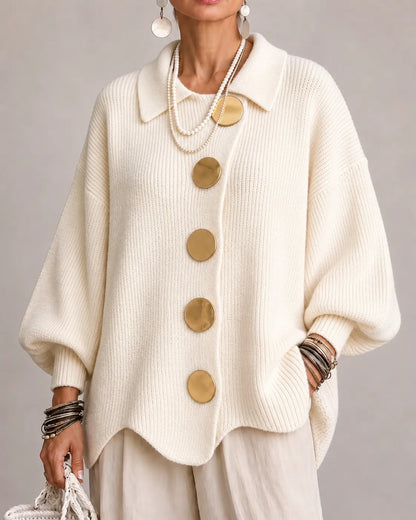 Cardigan Bottonato Oceano