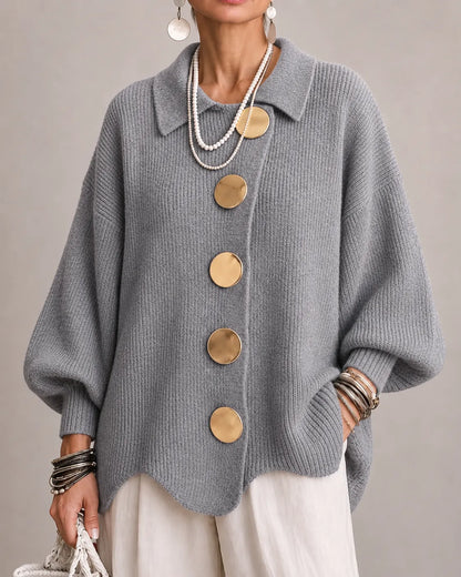 Cardigan Bottonato Oceano