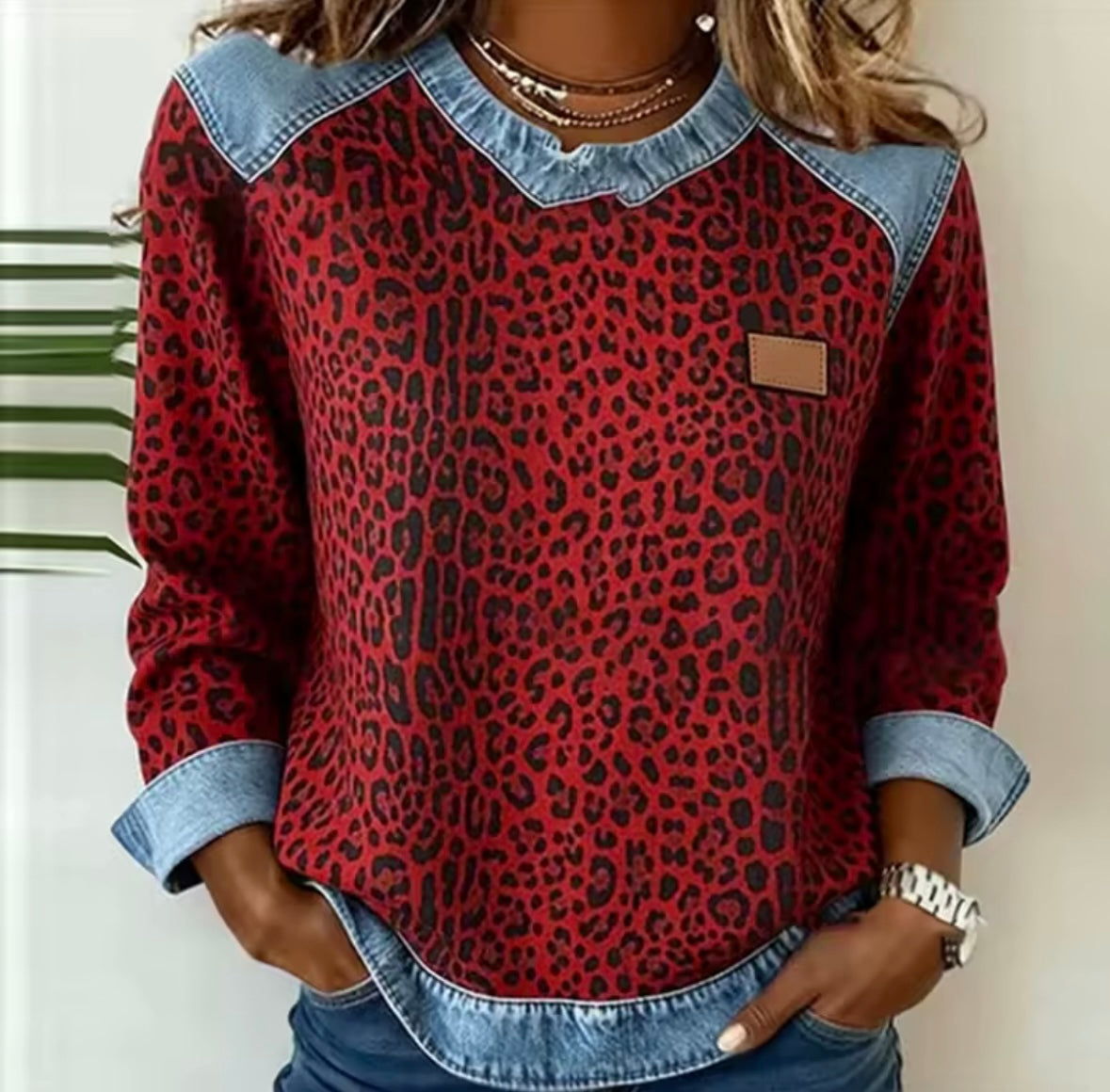 Maglione Leopardato Fumo